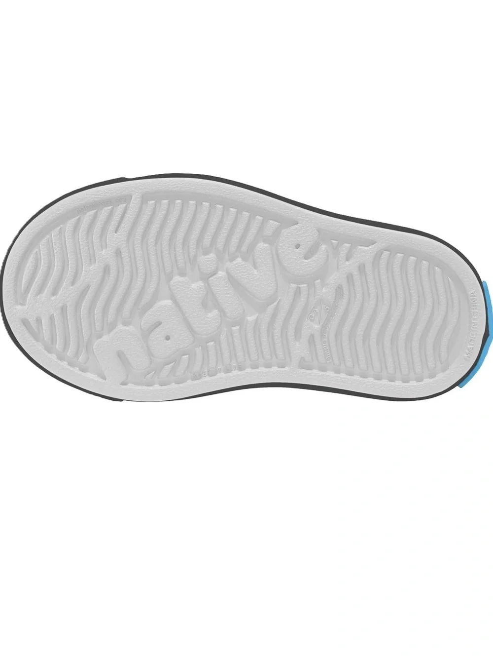 Native Shoes Kids White Slip-On Sneakers with Gray Toe and Sole